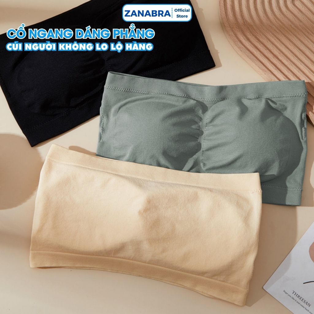 Áo Bra Không Dây, Áo Cúp Ngực Mút Mỏng Co Dãn 4 Chiều ZANABRA B7735