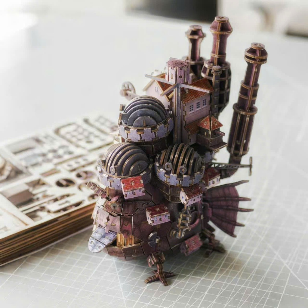 [Sẵn] Mô Hình Lắp Ráp Gỗ 3D Lâu Đài Của Howl "Howl’s Moving Castle" - Bản Màu Cao Cấp | BigBuy360 - bigbuy360.vn