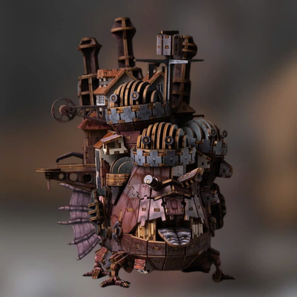 [Sẵn] Mô Hình Lắp Ráp Gỗ 3D Lâu Đài Của Howl "Howl’s Moving Castle" - Bản Màu Cao Cấp | BigBuy360 - bigbuy360.vn