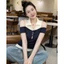ÁO THUN NỮ TRỄ VAI CỔ POLO LANI CÀI KHUY ĐÍNH NƠ CO GIÃN TỐT | PHONG CÁCH HÀN QUỐC NỮ TÍNH HOT TREND BY CHAMIE STORE