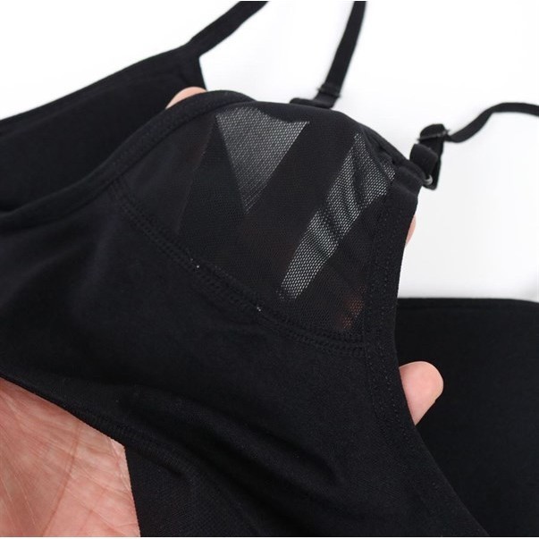 Áo Bra Tập Nữ Yigga Có Sẵn Đệm Mút Nâng Ngực Tôn Dáng Phối Lưới Thoáng Khí