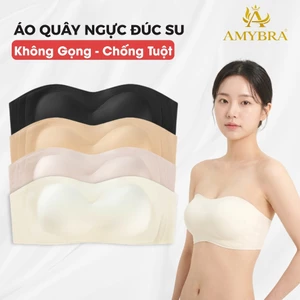 Combo Áo Ngực Nữ Không Dây Chống Tuột, Set Áo Quây Ngực Đúc Su Tàng Hình AMYBRA AG86
