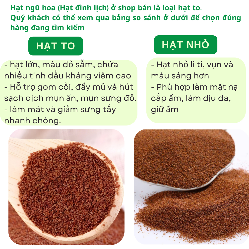 Hạt Ngũ Hoa Loại 1 Đức Thiện (Khô, Sạch, Thơm) - Hỗ Trợ M.u.n, Tàn Nhan, Làm Đẹp, Spa Tin Dùng