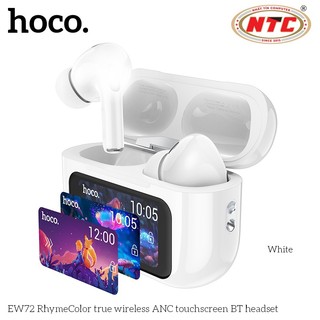 Tai nghe Bluetooth TWS Hoco EW72 V5.4, Pin 4H, Màn LCD hiển thị chức năng, Chống ồn ANC (Trắng) - Nhất Tín