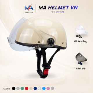Kính Chắn Gió Mũ Bảo Hiểm 1/2 3/4 MA HELMETS – Kính Ngắn Thay Thế Kèm Ốc Gắn Chống Bụi