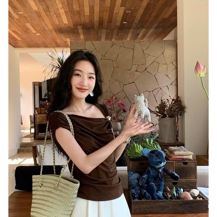 ÁO TRỄ VAI LIỀN TAY CÀI KHUY PHONG CÁCH HÀN QUỐC | OUTFIT SANG CHẢNH CHO NỮ HOT TREND 2026 BY CHAMIE STORE