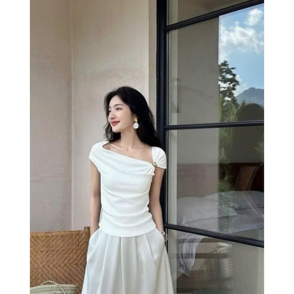 ÁO TRỄ VAI LIỀN TAY CÀI KHUY PHONG CÁCH HÀN QUỐC | OUTFIT SANG CHẢNH CHO NỮ HOT TREND 2026 BY CHAMIE STORE