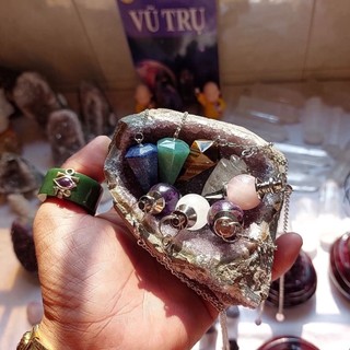 Con Lắc Cảm Xạ Đá Thạch Anh Energy Crystal
