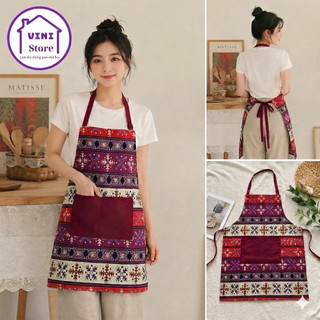 Tạp dề thổ cẩm vini home, dày dặn , sang trọng