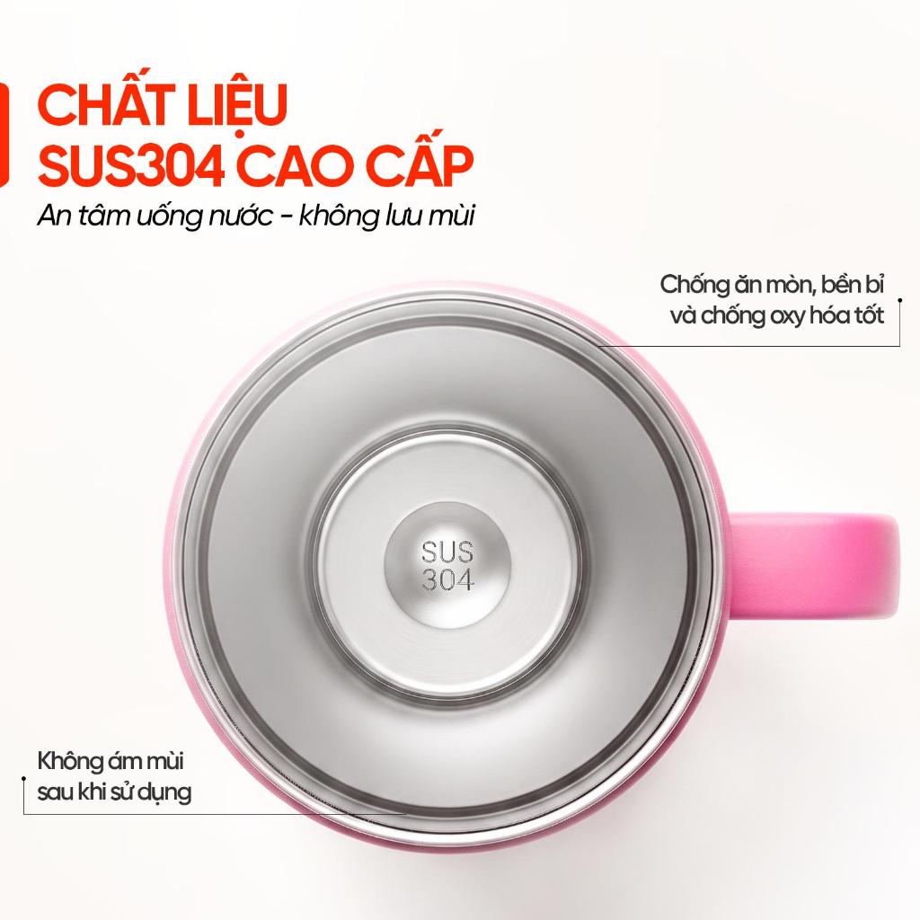 ly giữ nhiệt 1200ml Inox 304 cao cấp, cốc giữ nhiệt nhiệt nóng lạnh có quai kèm ống hút LUHANLIFE
