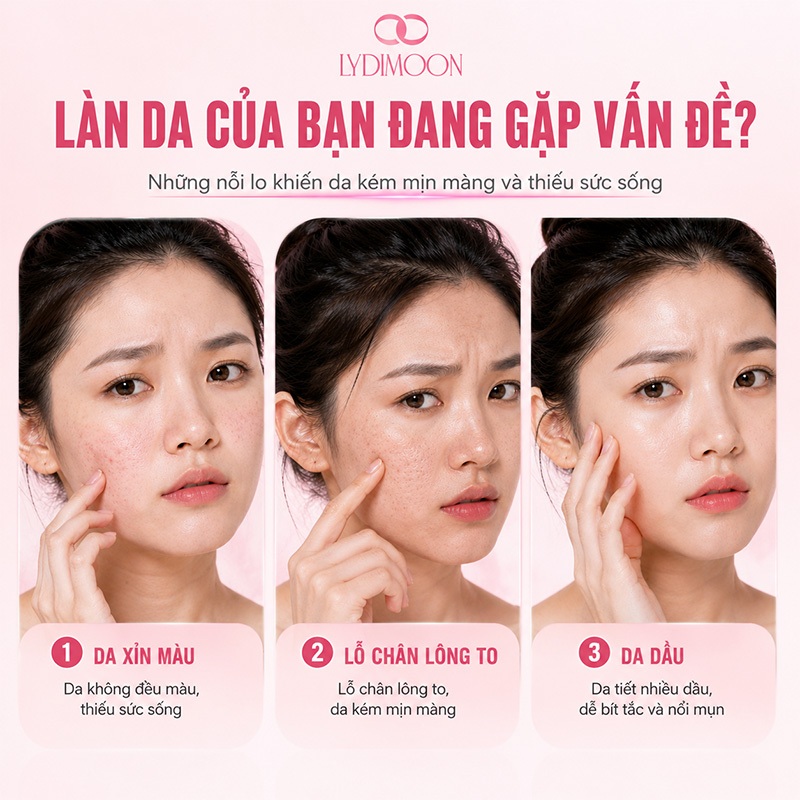 Sữa rửa mặt tẩy trang LYDIMOON Niacinamide kiềm dầu làm sạch sâu dưỡng ẩm dịu nhẹ xóa mụn giảm vàng da sáng da 100g