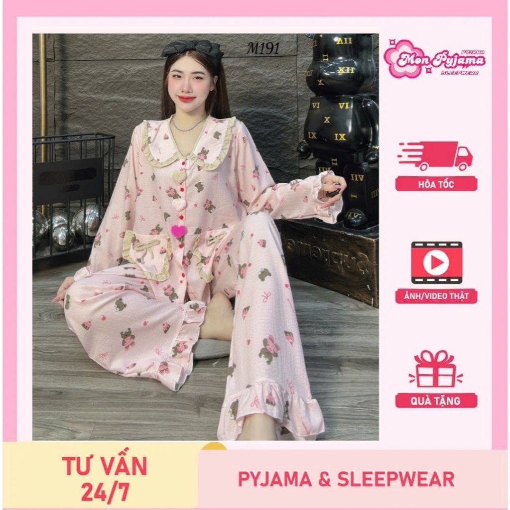 Đồ bộ nữ đồ mặc nhà, đồ ngủ nữ dễ thương, đồ xinh đũi tiểu thư cao cấp nhiều họa tiết hottrend [49].
