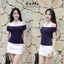 ÁO THUN TRỄ VAI PHỐI CỔ YẾM XOẮN NĂNG ĐỘNG HOT TREND 2026 BY CHAMIE STORE