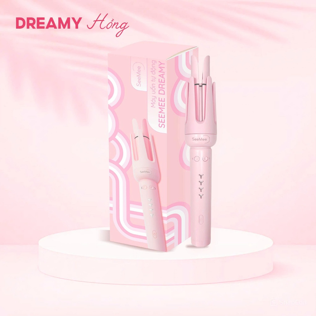 [VHL x SeeMee] Máy uốn tóc tự động SeeMee Dreamy trục uốn 32mm phủ gốm sứ bảo vệ tóc bóng mượt - Tặng Lược và Kẹp tóc