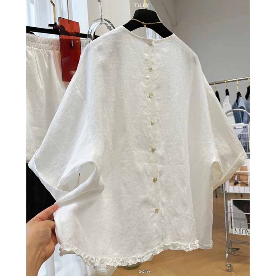 SQ399 - Set quần 3 màu (Trắng - Hồng - Vàng) chất linen đũi mặc sang chảnh xuống phố.