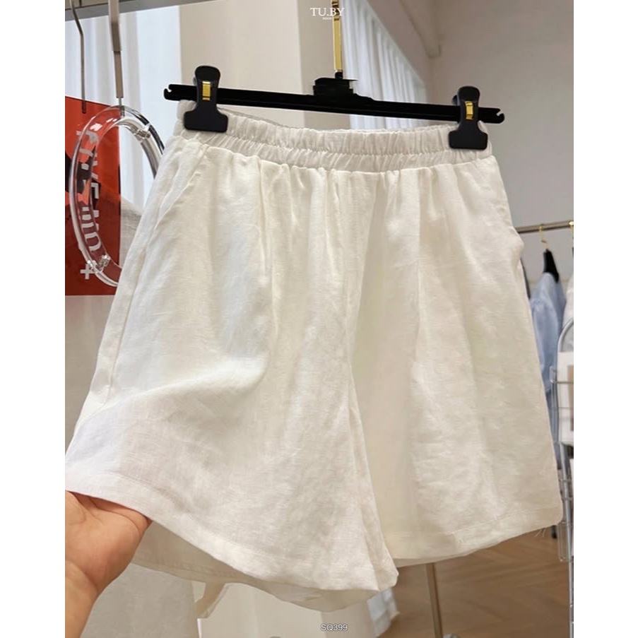 SQ399 - Set quần 3 màu (Trắng - Hồng - Vàng) chất linen đũi mặc sang chảnh xuống phố.