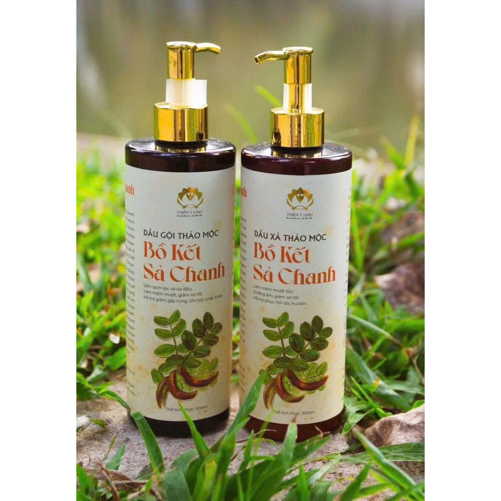 Dầu gội bồ kết giúp sạch gàu, ngăn rụng tóc, kích thích mọc tóc, dưỡng sinh da đầu - 500ml