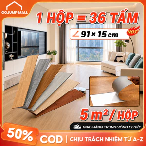 SÀN NHỰA GIẢ GỖ,Sàn gỗ vinyl giả vân gỗ,Combo 36 miếng 5m²- Sàn nhựa sẵn keo dán có kích thước