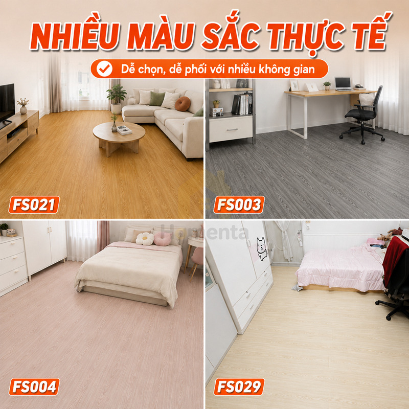 SÀN NHỰA GIẢ GỖ,Sàn gỗ vinyl giả vân gỗ,Combo 36 miếng 5m²- Sàn nhựa sẵn keo dán có kích thước