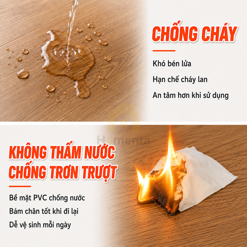 SÀN NHỰA GIẢ GỖ,Sàn gỗ vinyl giả vân gỗ,Combo 36 miếng 5m²- Sàn nhựa sẵn keo dán có kích thước