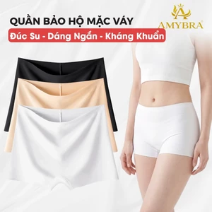 Combo 3 Quần Mặc Váy Đúc Su Mát Mịn - Set 3 Quần Lót Bảo Hộ Không Lộ Viền AMYBRA V8205