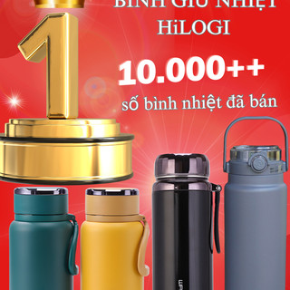 [TẶNG TÚI] Bình nước inox 304 1500ml Hilogi bình giữ nhiệt lạnh 20 giờ giờ chống xước, ống hút cao cấp