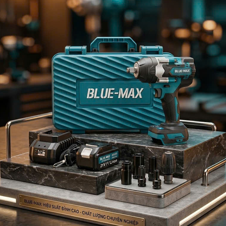 MÁY SIẾT BULONG BLUMAX, Lực siết 1280Nm - SIẾT BULONG Ô TÔ ỐC 38 - 48 MẠNH MẼ ĐƠN GIẢN