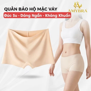 Quần Đùi Mặc Váy Cạp Cao Chống Lộ Viền, Quần Lót bảo Hộ Dạng Đùi Chất Su Mềm Mại Dễ Chịu AMYBRA V8205