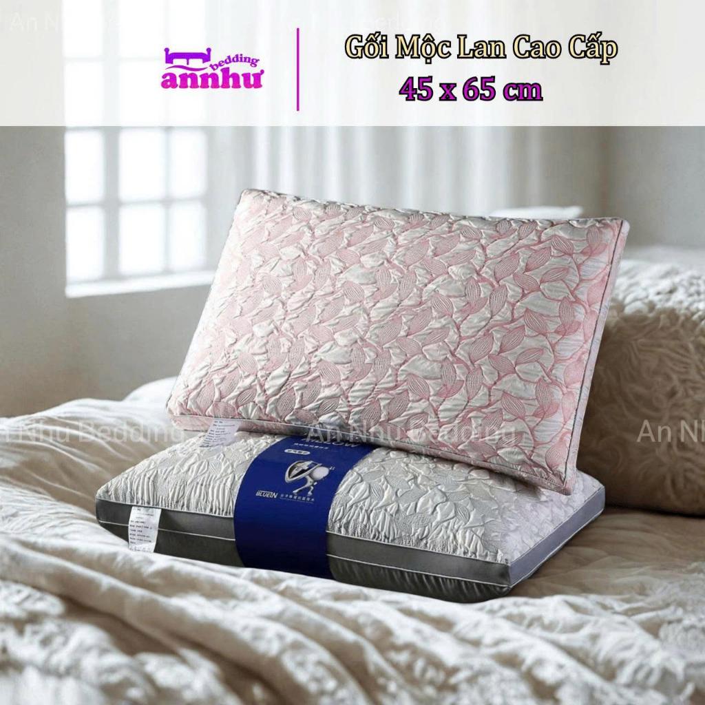 Combo 2 Gối Mộc Lan Cao Cấp Mềm Mại Êm Ái Căng Phồng An Như Bedding 1kg/Chiếc