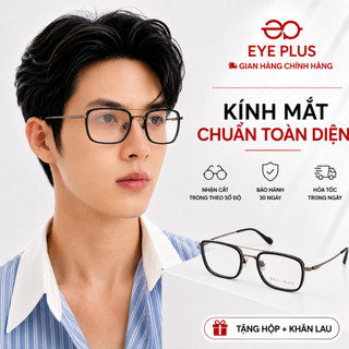 [RM] Kính Cận Dáng Phi Công Mắt Vuông Reman 3637 Eye Plus Gọng Titanium Cao Cấp Kiểu Dáng Thời Trang