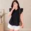 Set Sơ Mi Cánh Tiên Bigsize Nữ Thiết Kế Phối Quần Đùi Lưng Thun Có Túi Dáng Vừa SET56