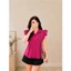 Set Sơ Mi Cánh Tiên Bigsize Nữ Thiết Kế Phối Quần Đùi Lưng Thun Có Túi Dáng Vừa SET56