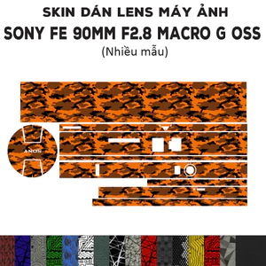 Skin dán Lens Sony FE 90mm F2.8 Macro G OSS (Nhiều mẫu) | Decal Film 3M dán bảo vệ ống kính máy ảnh 90 mm