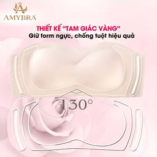 Áo Ngực Nữ Đúc Su Viền Silicon Chống Tuột, Áo Quây Nữ Không Dây Mút Liền Ôm V1 AMYBRA AG86