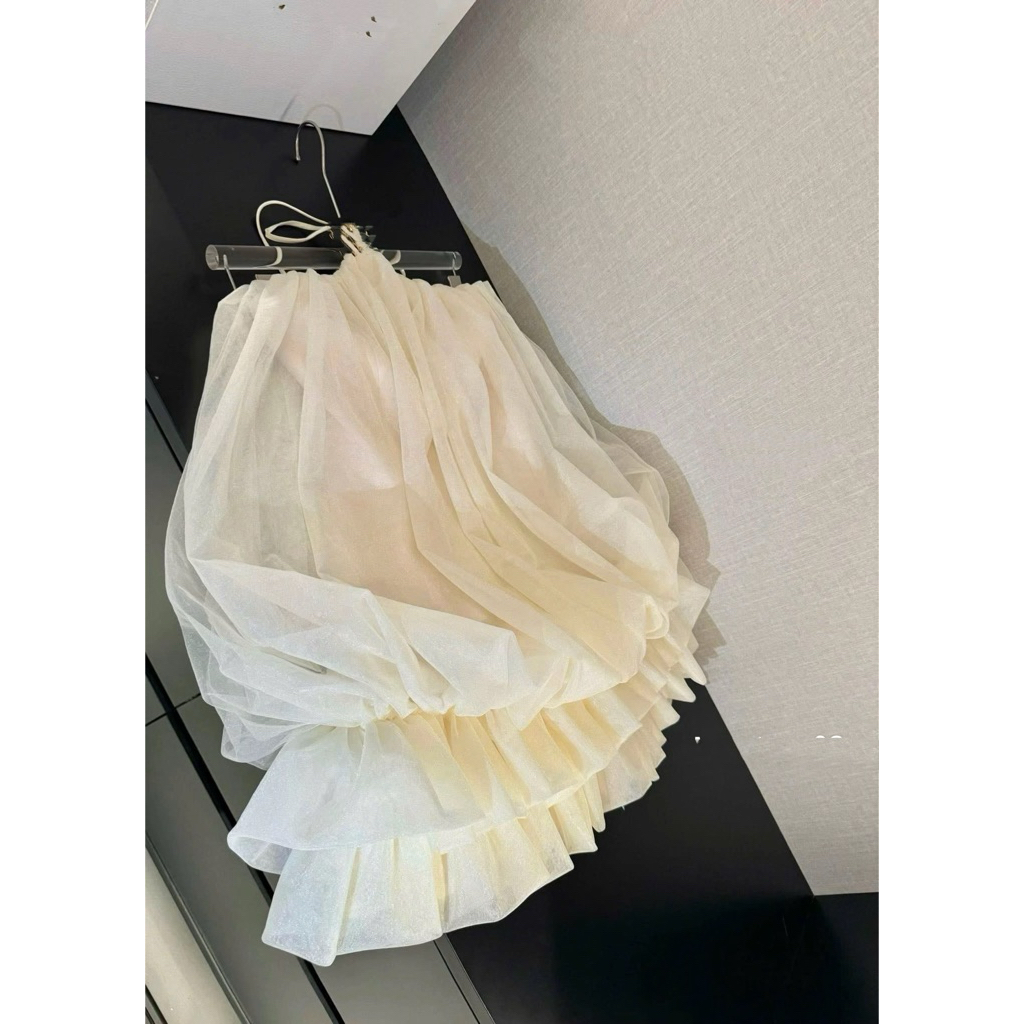 D8 • Đầm Lưới Tơ Cổ Yếm Tầng Baby Doll Dễ Thương Mùa Hè • NA TÍM Clothing