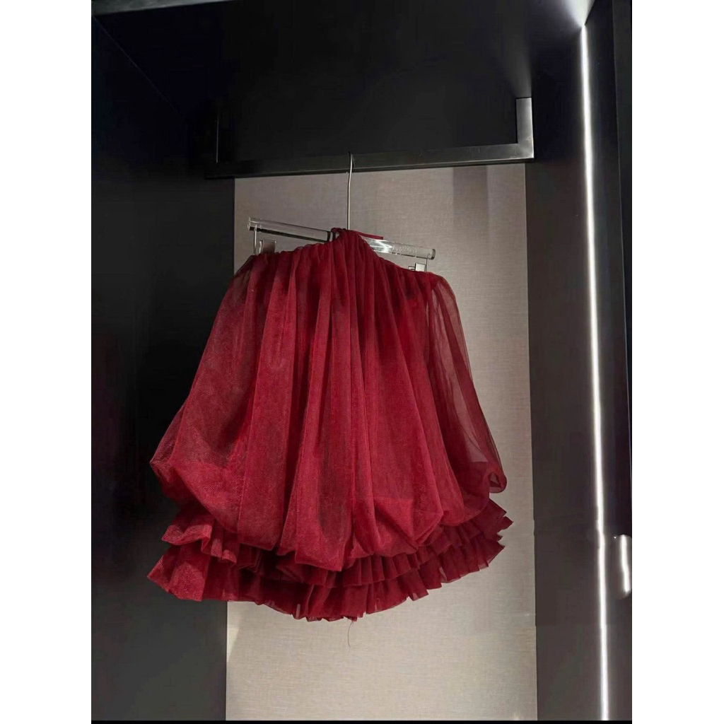 D8 • Đầm Lưới Tơ Cổ Yếm Tầng Baby Doll Dễ Thương Mùa Hè • NA TÍM Clothing