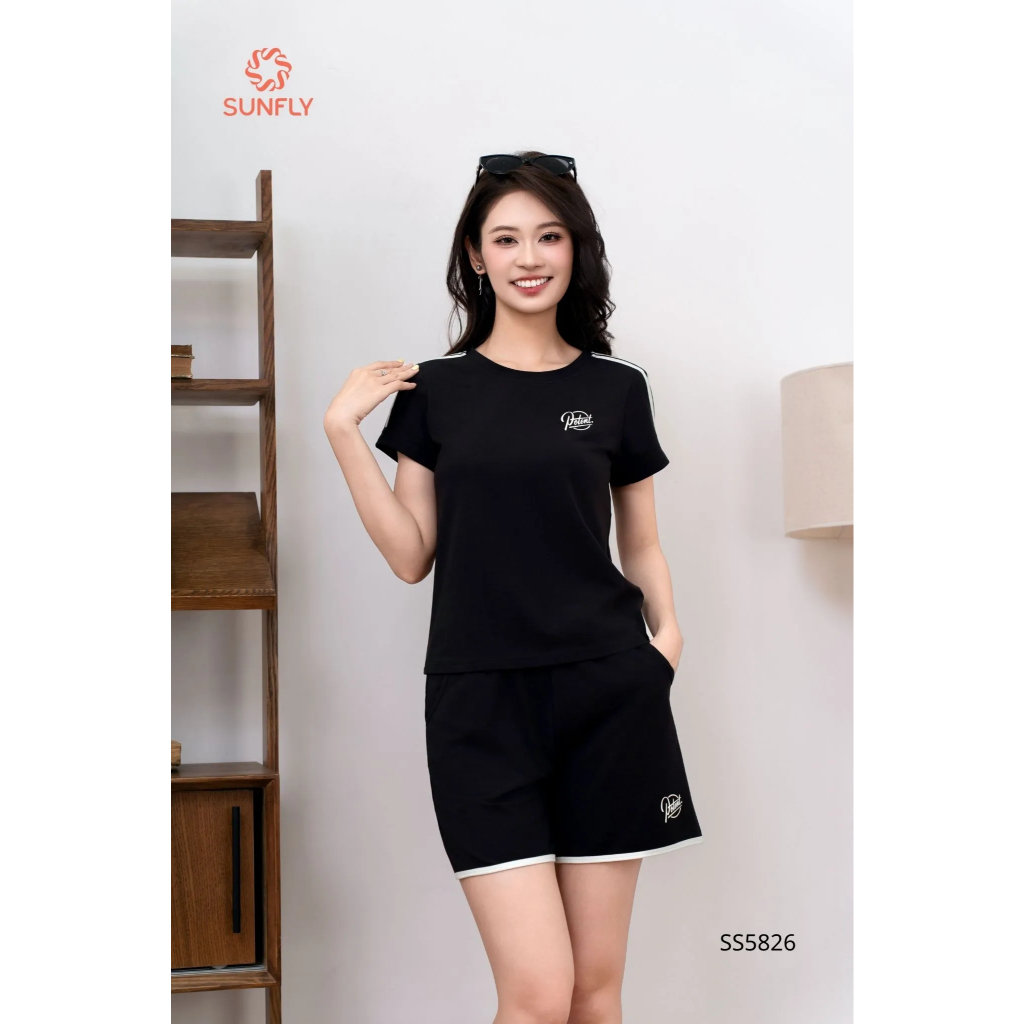 SS5826 Bộ thể thao nữ cotton áo cộc quần sooc