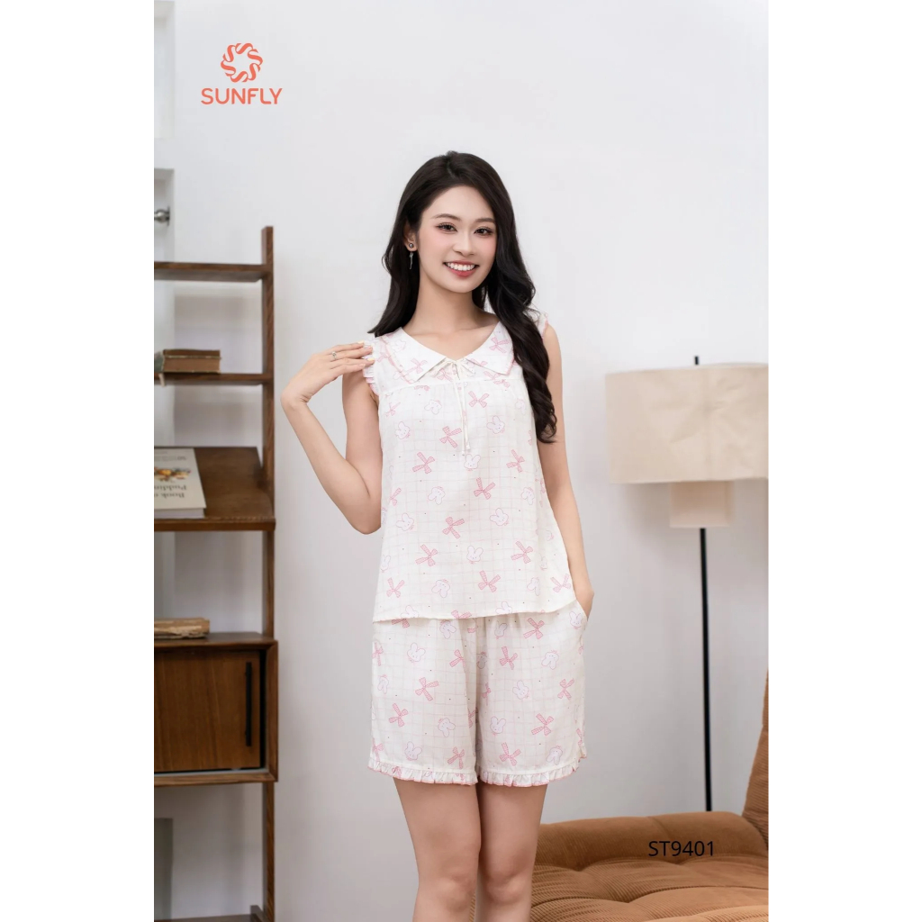 ST9401 Đồ bộ mặc nhà nữ lanh áo sát nách quần sooc