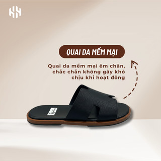 [SALE 7.7 GIẢM 30K] Dép quai ngang chữ H đế giả gỗ mẫu dép nam nữ mới siêu đẹp đi êm chân thoáng khí