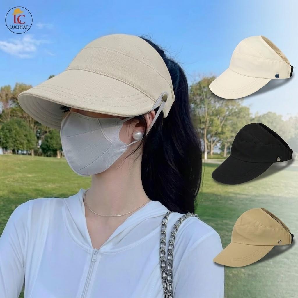 Mũ lưỡi trai vành rộng hở đầu, nón vành rộng hở chóp thể thao form mềm chất liệu vải kaki cao cấp