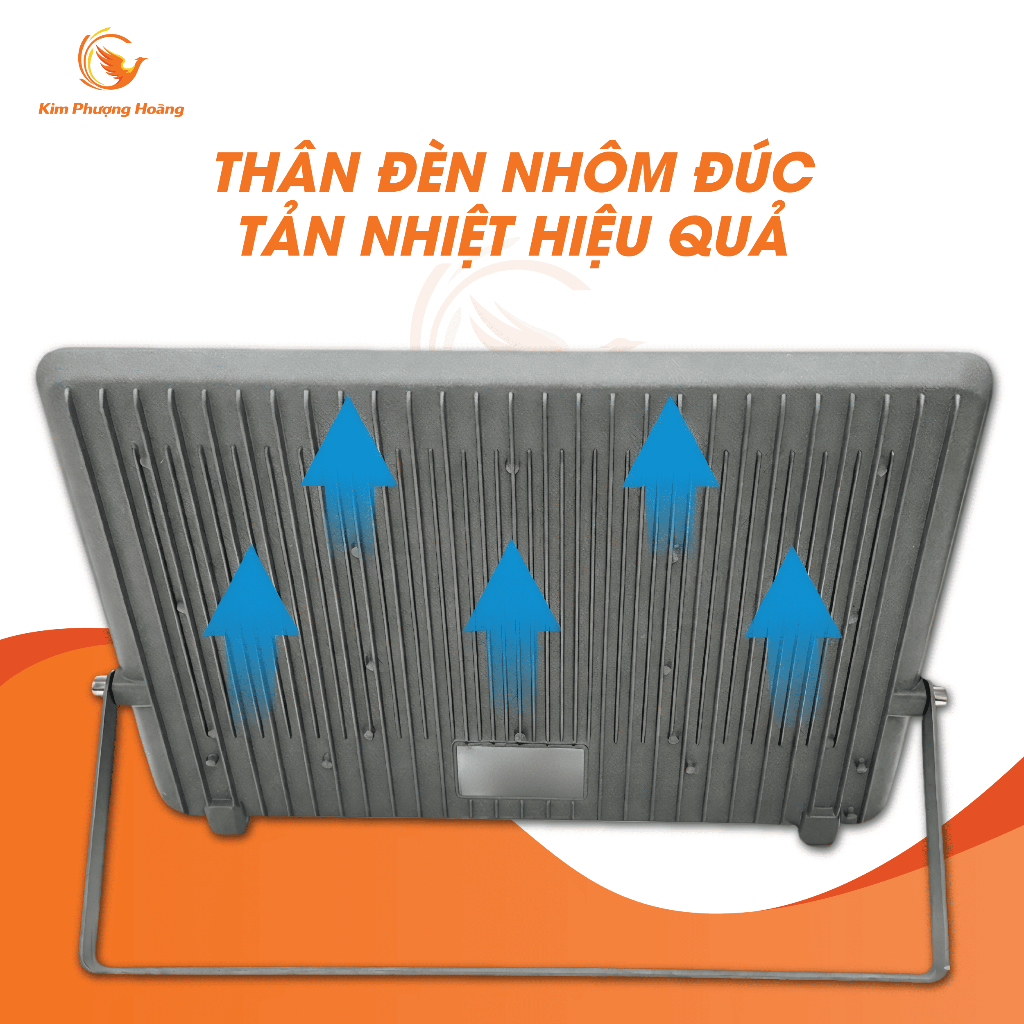 Đèn Pha Led Mắt Ngọc 50W 100W 150W 200W Chiếu Sáng Rộng 150m2 Chất Liệu Nhôm Tiết Kiệm Điện Bảo Hành 2N