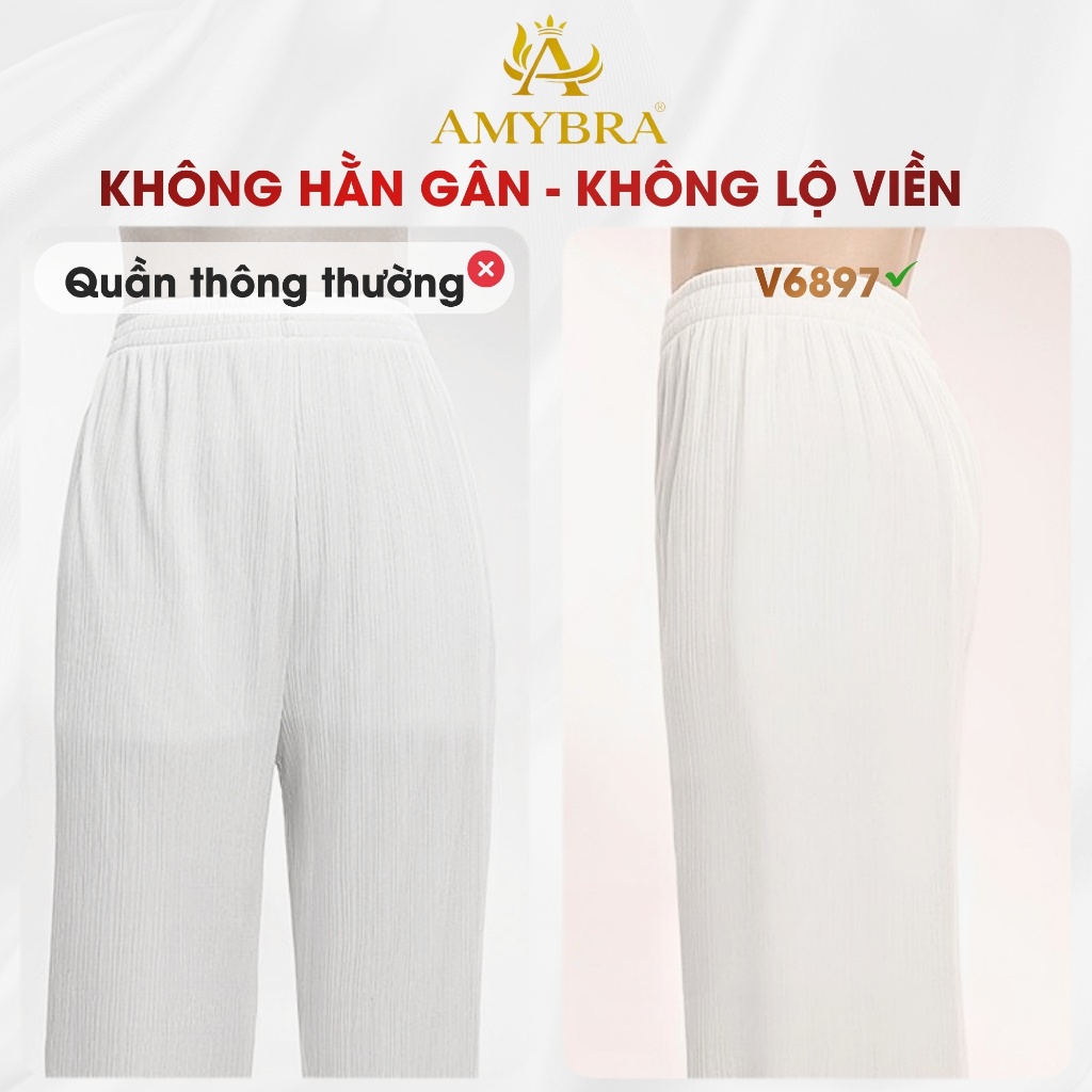 Combo Quần Bảo Hộ Mặc Váy Đúc Su, Set Quần Boxer Nữ Đáy May Kháng Khuẩn AMYBRA V6897