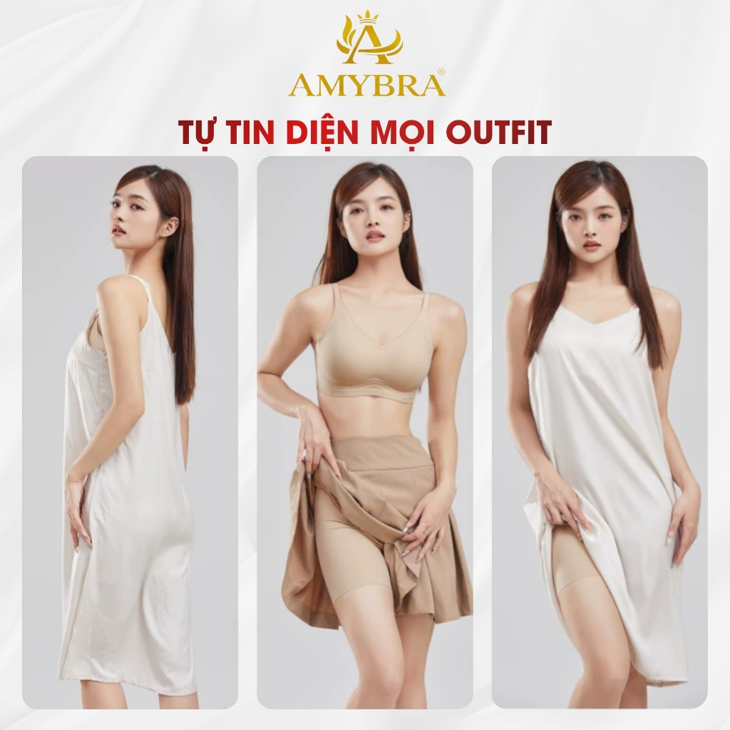 Combo Quần Bảo Hộ Mặc Váy Đúc Su, Set Quần Boxer Nữ Đáy May Kháng Khuẩn AMYBRA V6897