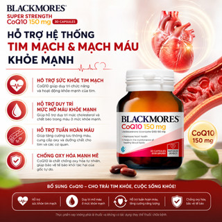 Viên uống bổ tim hỗ trợ sức khỏe Blackmores CoQ10 150mg lọ 30 viên