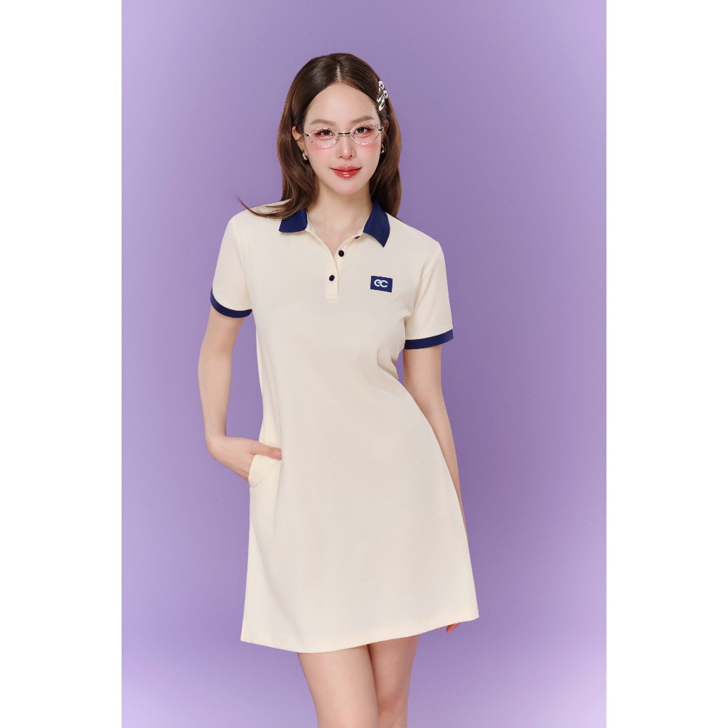 Váy Polo ECOCHIC Cổ Polo Phối Viền Tay Logo Chất Liệu Cao Cấp Chính Hãng B240