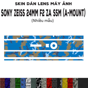 Skin dán Lens Sony Zeiss 24mm F2 ZA SSM (A-mount) (Nhiều mẫu) | Decal Film 3M dán bảo vệ ống kính máy ảnh 24mm