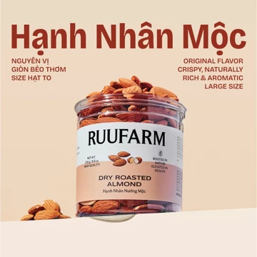 Hạnh nhân rang mộc Ruufarm hộp 250g