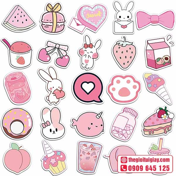 Sticker Siêu Đáng Iu Dành Tặng Kèm Cho Khách Mua Hàng, Chỉ Tặng Không Bán