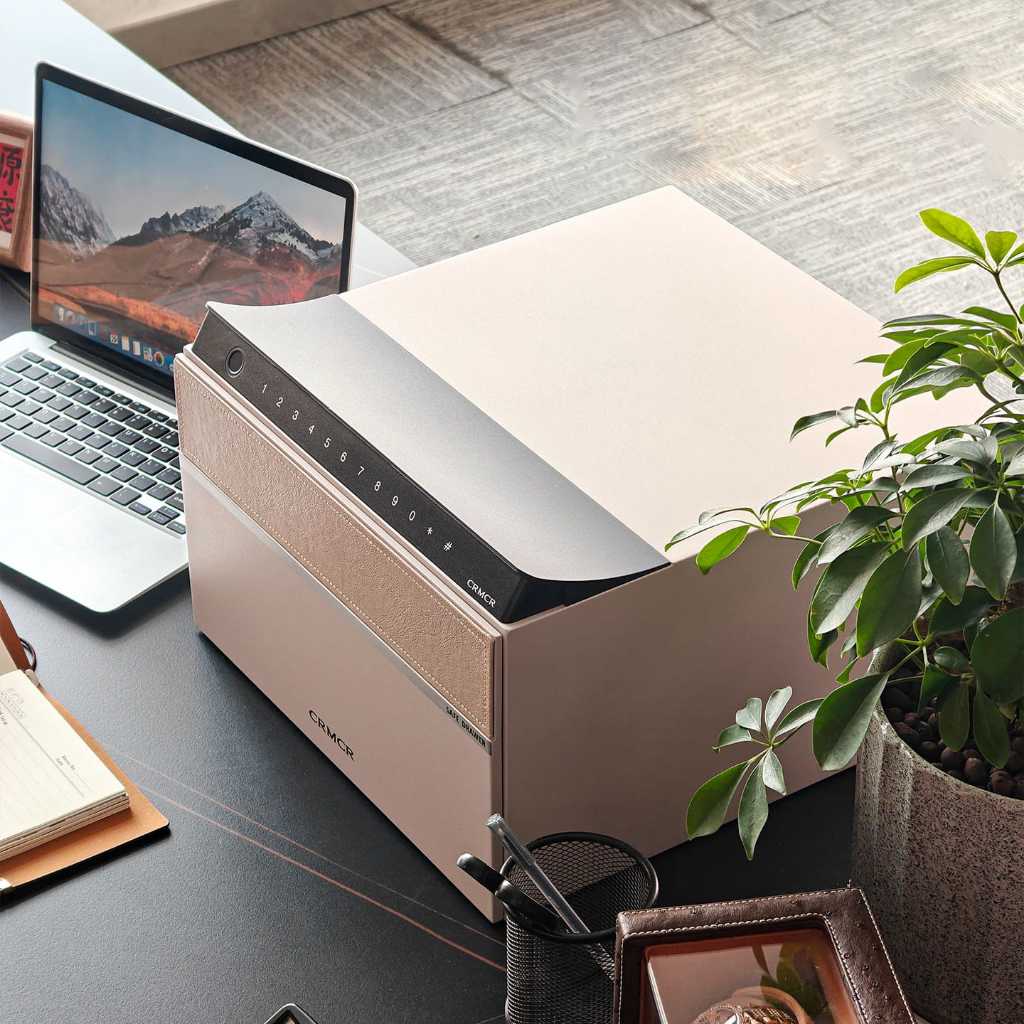 Két Sắt Xiaomi CRMCR 22MN Nhỏ Gọn Để Tủ, Bàn Làm Việc, Khóa Vân Tay Điện Tử, Bảo Hành 6 Năm Tại Nhà