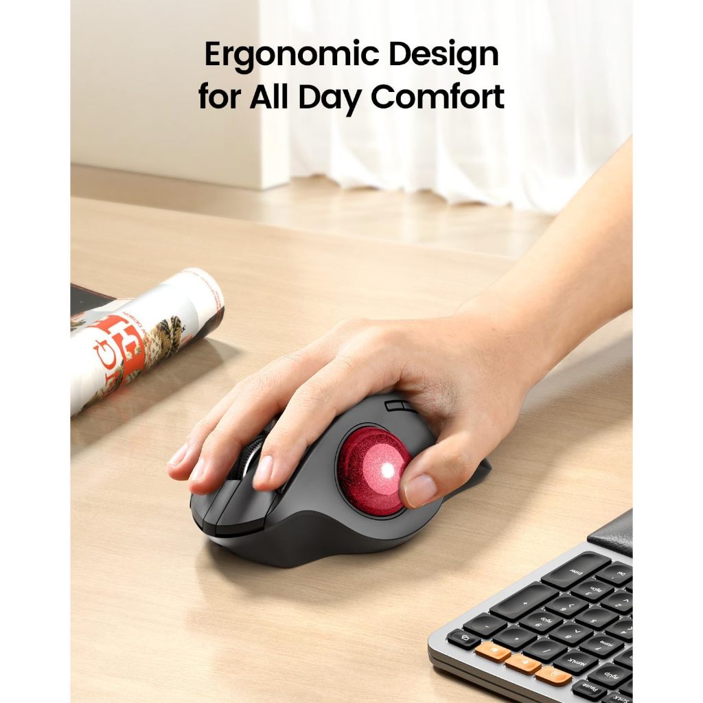 ProtoArc EM01 NL Chuột Trackball Công Thái Học Không Dây 2.4G + Bluetooth, Sạc Lại - BH 2 Năm | BigBuy360 - bigbuy360.vn